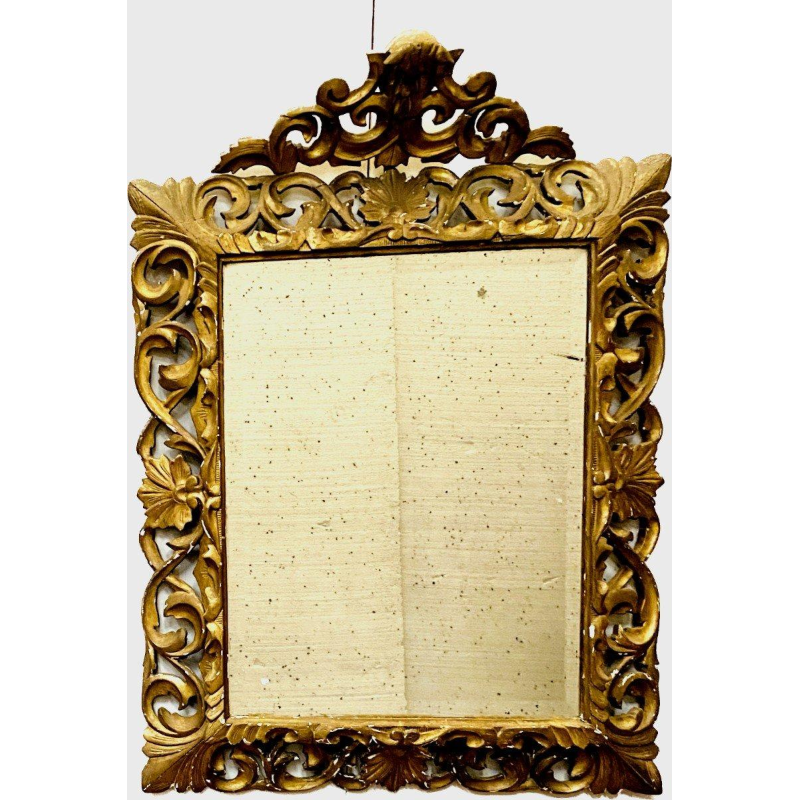 Napoleon III giltwood mirror with openwork carving, 19th century