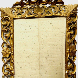 Napoleon III giltwood mirror with openwork carving, 19th century