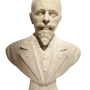 Sculpture "Bust of a Notable Man," sculpted plaster cast, 20th century