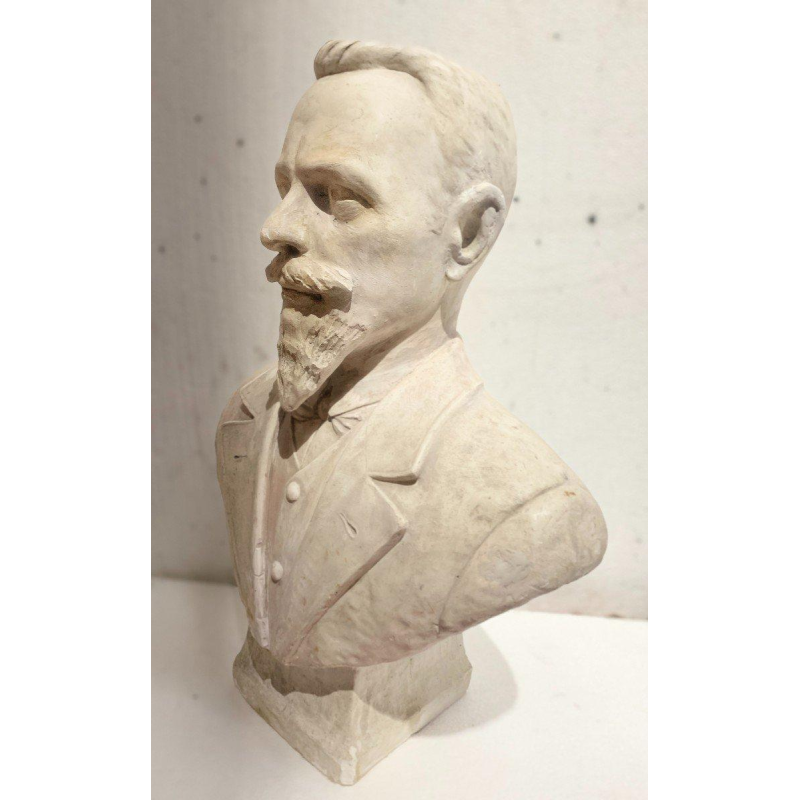 Sculpture "Buste de notable" preuve en plâtre sculpté, XX siècle