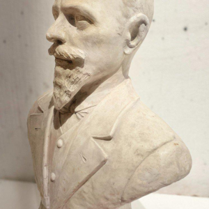 Sculpture "Bust of a Notable Man," sculpted plaster cast, 20th century