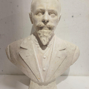 Sculpture "Bust of a Notable Man," sculpted plaster cast, 20th century