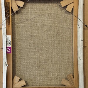 Milo Dardenne “Het boeket in een aardewerken kan”, olieverfschilderij op canvas