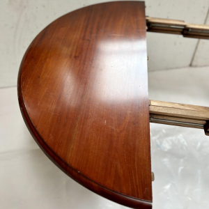 Napoleon III style pedestal table in solid mahogany, central pedestal base & extensions, 19th century