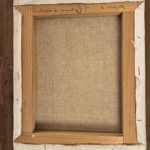 Elisa Chazottes «La jeune femme en rose» peinture huile sur toile