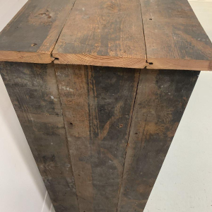 Storage unit with 30 drawers in patinated fir, 20th century