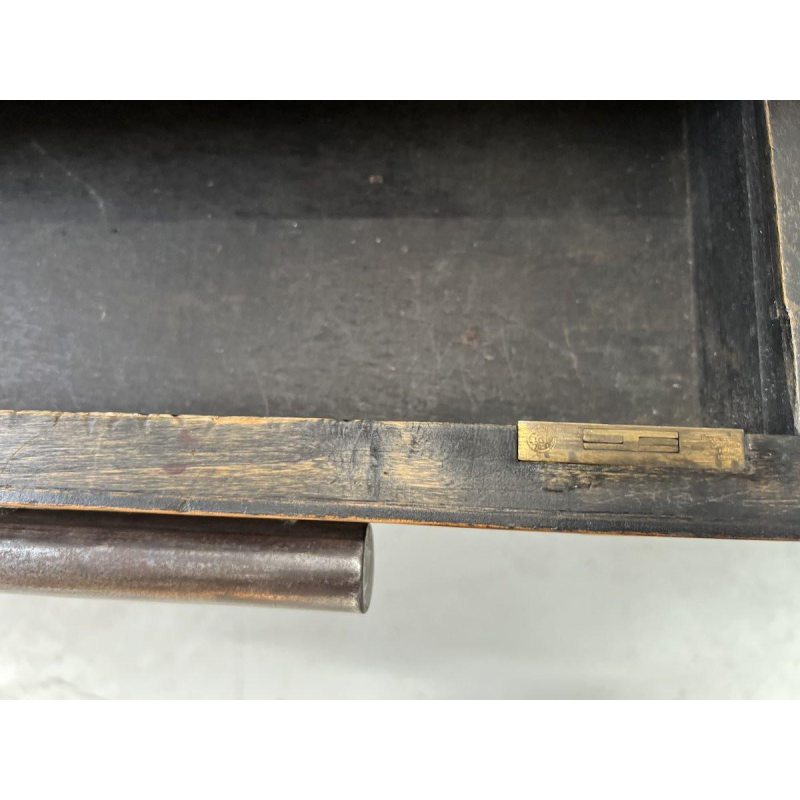 Designbureau gemaakt van buisvormig staal met een houten blad, 20e eeuw