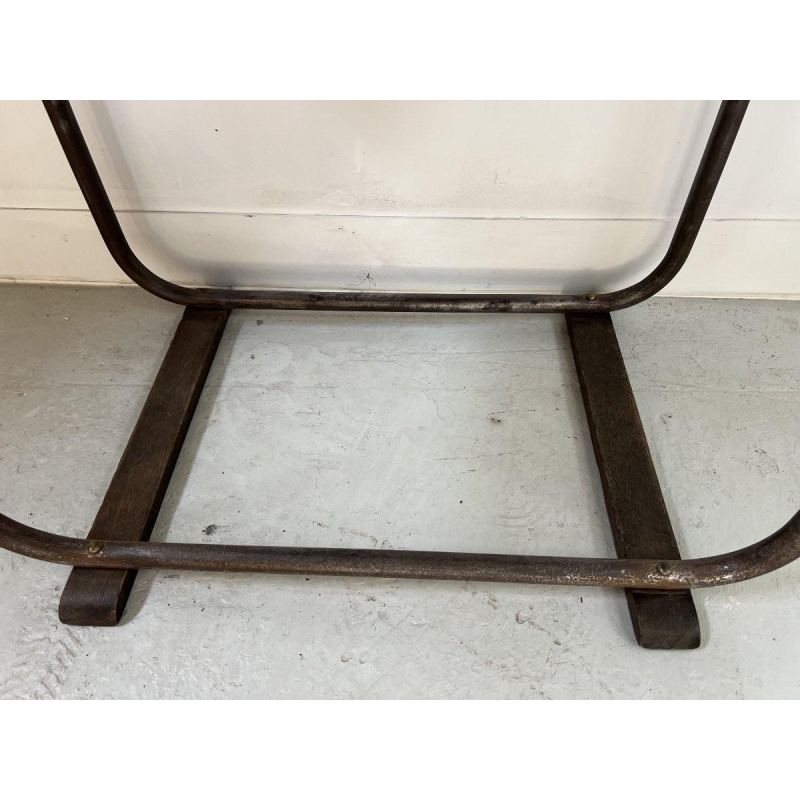 Designer desk made of tubular steel and a wooden top, 20th century