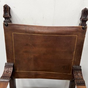 Pair of Renaissance-style walnut armchairs, late 19th – early 20th century