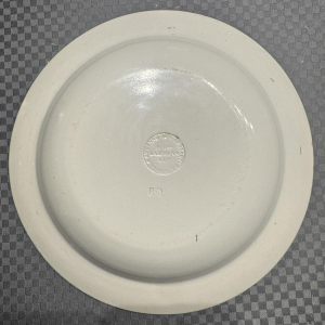 Bernard LAMMENS, assiette faïence ANDENNE «Vue du Prieuré D’ognies à la Sambre»