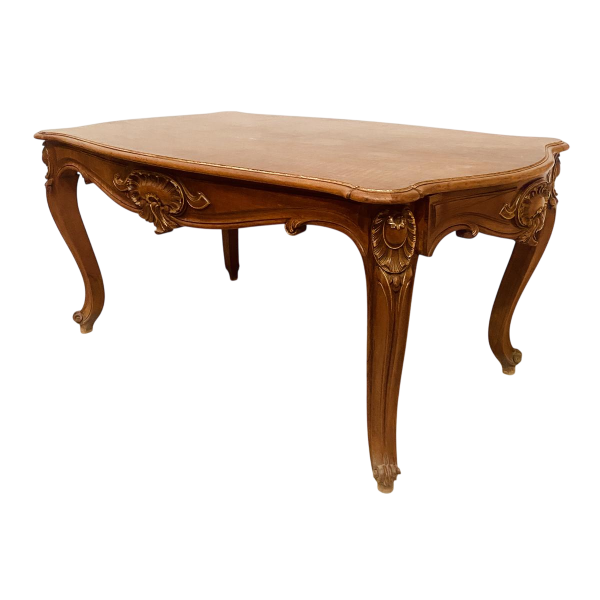 Louis XV style walnut desk, late 19th century