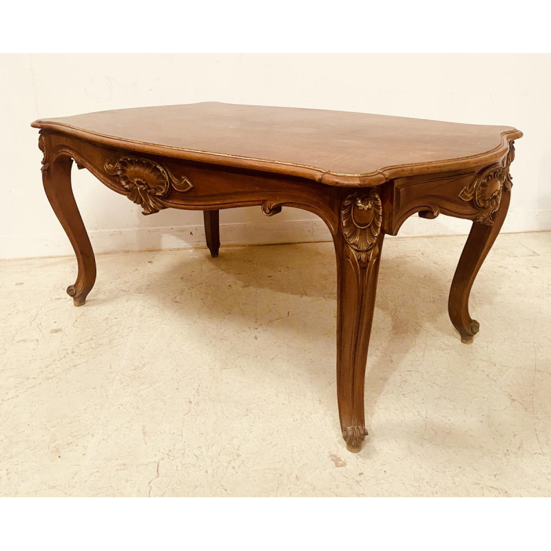 Louis XV style walnut desk, late 19th century