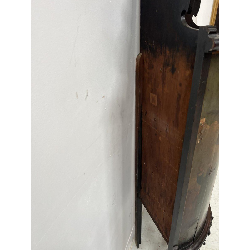 Napoleon III half-moon corner cabinet, painted decoration of a biblical scene, 19th century