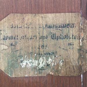 Somno Empire nachtkastje, mahoniehout en fineer, periode Napoleon III - 19e eeuw