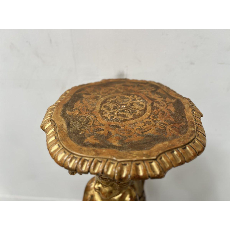 Carved and gilded wooden display stand/column, 19th century