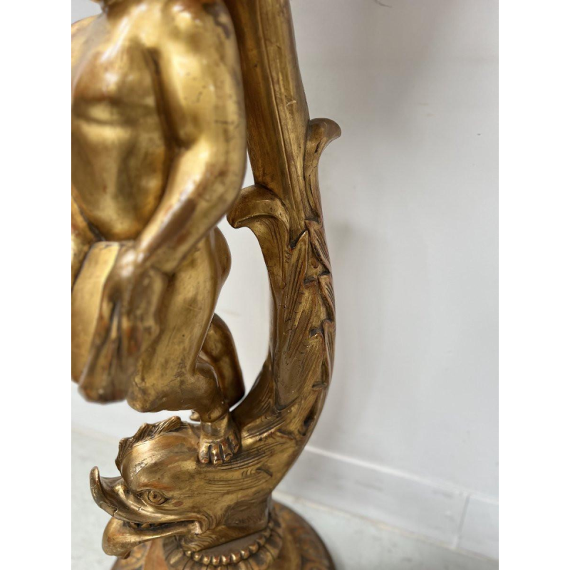 Carved and gilded wooden display stand/column, 19th century