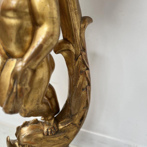 Carved and gilded wooden display stand/column, 19th century