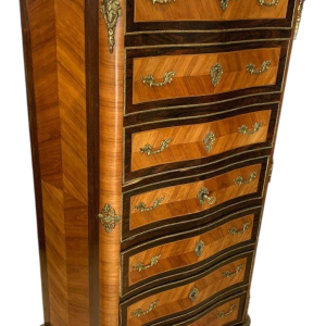 Napoleon III lady's writing desk, rosewood and palisander, marble top, 20th century