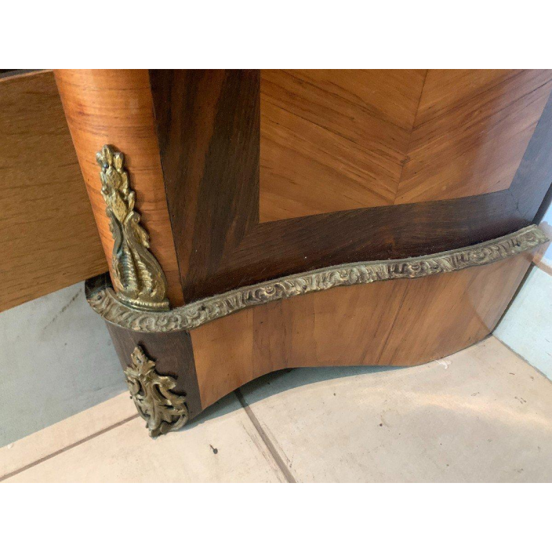 Secrétaire de dame Napoléon III, bois de rose et palissandre, dessus de marbre, XXe s