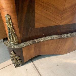 Secrétaire de dame Napoléon III, bois de rose et palissandre, dessus de marbre, XXe s