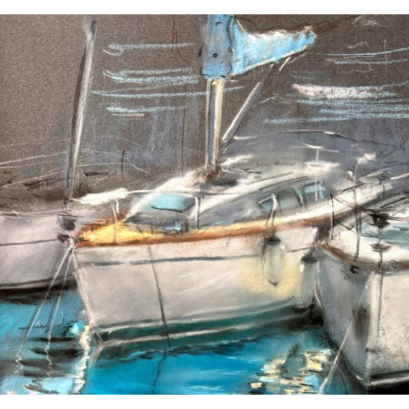 Jonathan De Cesare "marine" pastel sur papier