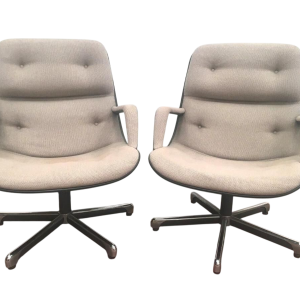 Strafor, pair of swivel executive chairs, ca 1970–1980