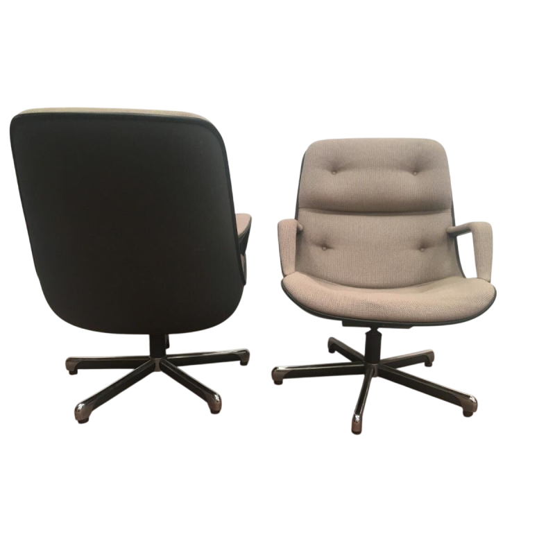 Strafor, pair of swivel executive chairs, ca 1970–1980