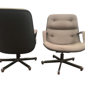 Strafor, paar draaibare directiestoelen, ca. 1970-1980