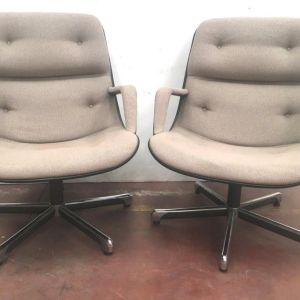 Strafor, pair of swivel executive chairs, ca 1970–1980