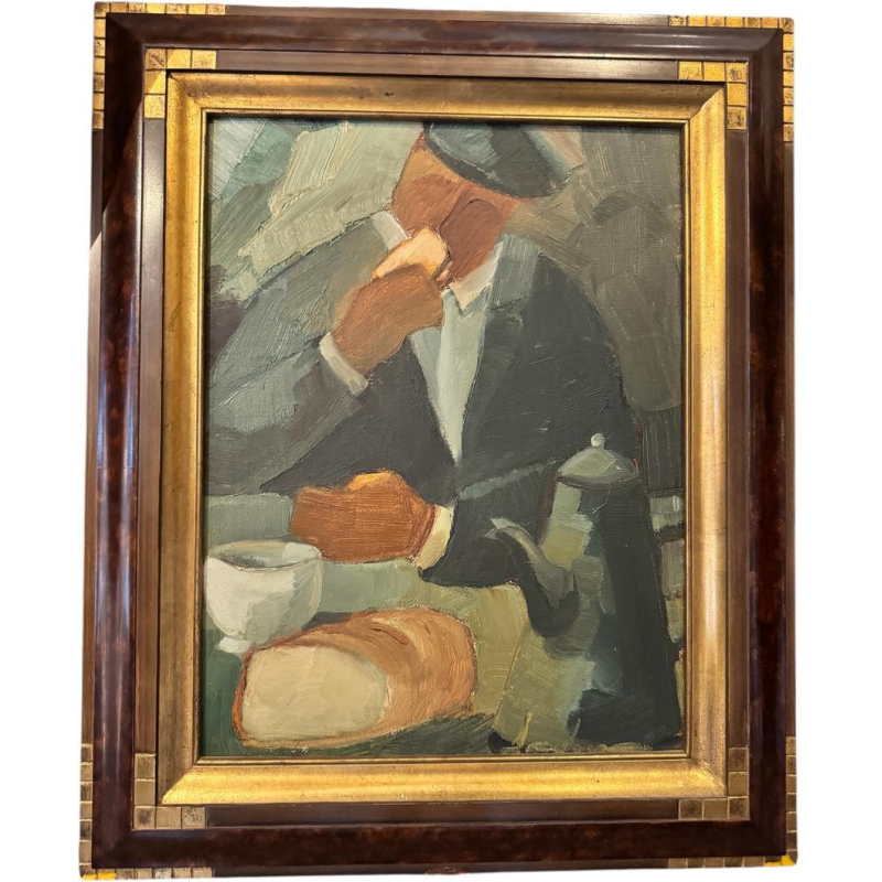 Milo DARDENNE “Breakfast” oil painting on canvas expressionist