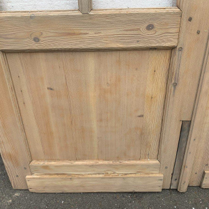 Set of three fir wood partition doors, 20th century