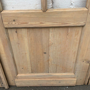 Set of three fir wood partition doors, 20th century