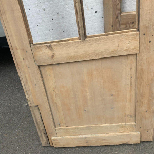 Set of three fir wood partition doors, 20th century