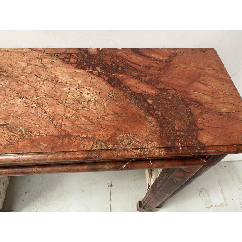 Louis-Philippe open haard in rood breccia marmer, 19e eeuw