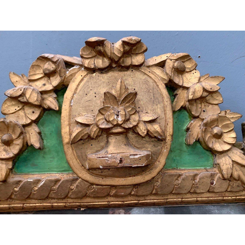 Miroir d’époque Louis XVI en bois doré, XVIIIᵉ siècle
