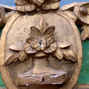 Louis XVI period mirror in giltwood, 18th century