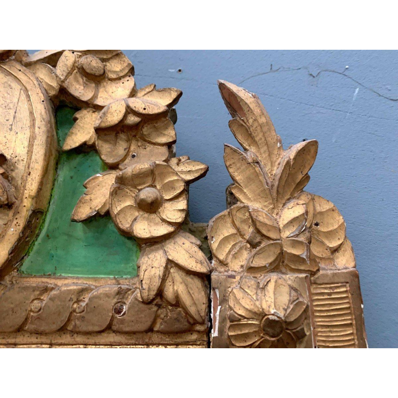 Louis XVI period mirror in giltwood, 18th century