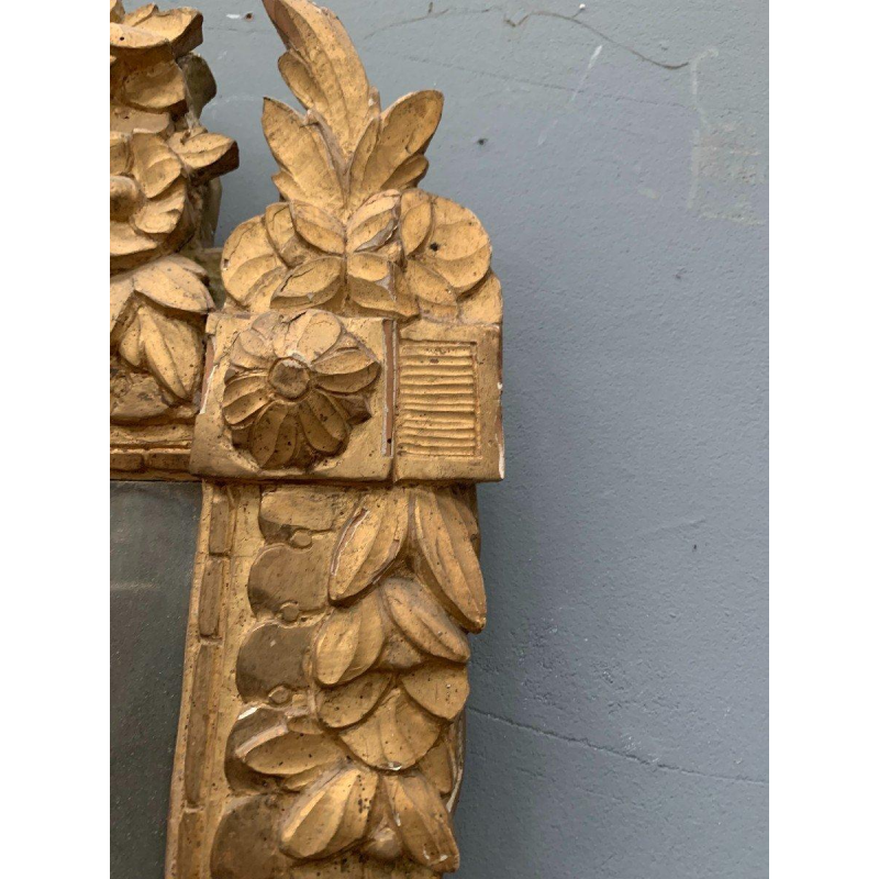 Miroir d’époque Louis XVI en bois doré, XVIIIᵉ siècle