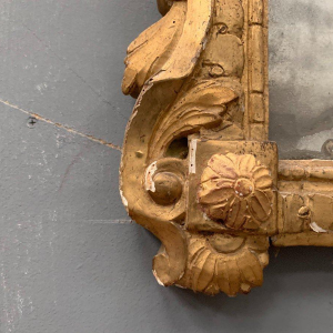 Miroir d’époque Louis XVI en bois doré, XVIIIᵉ siècle