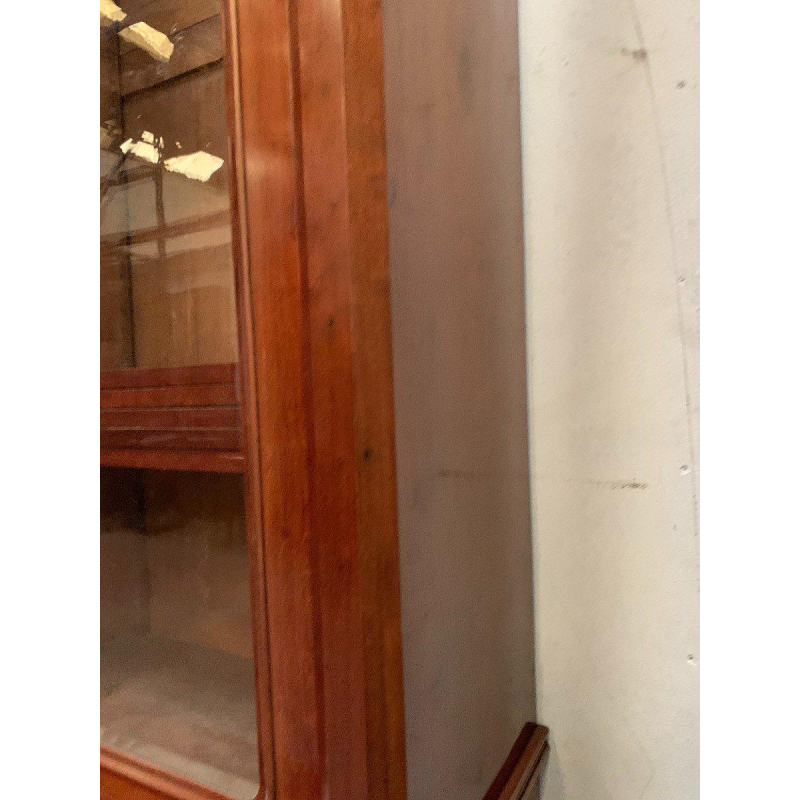 Meuble vitrine en deux corps Napoléon III, acajou et placage, XIXᵉ siècle
