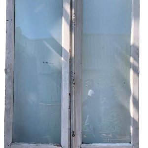 Double-leaf French doors in solid oak, 20th century
