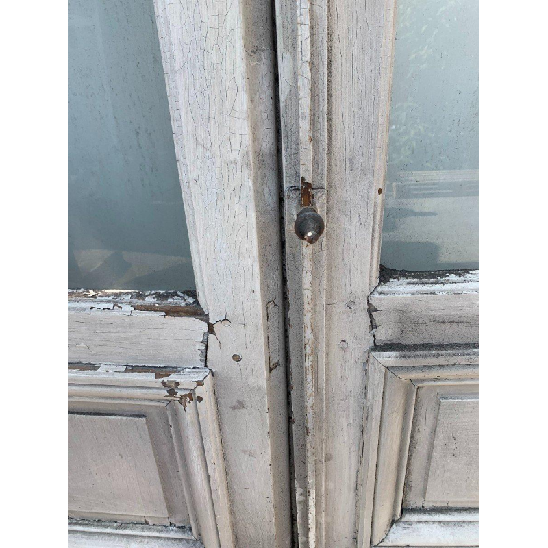 Double-leaf French doors in solid oak, 20th century