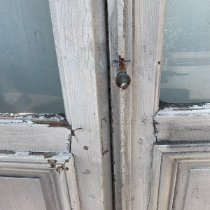 Double-leaf French doors in solid oak, 20th century