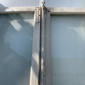 Dubbele openslaande deuren van massief eikenhout, 20e eeuw