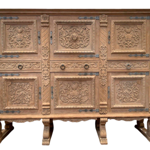 Renaissance-style solid oak sideboard, 20th century
