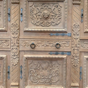 Renaissance-style solid oak sideboard, 20th century