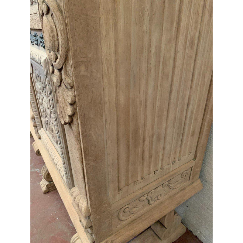 Renaissance-style solid oak sideboard, 20th century