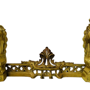 Louis XV style andiron in chased bronze, 20th century