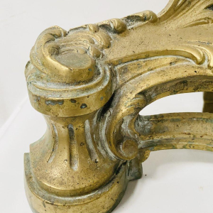 Louis XV style andiron in chased bronze, 20th century