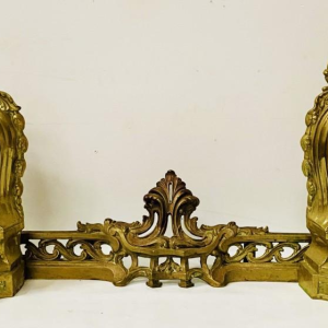 Louis XV style andiron in chased bronze, 20th century